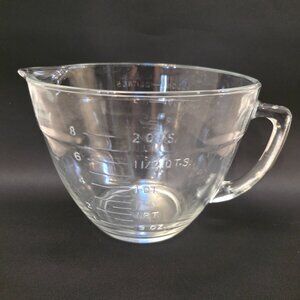 Vintage Anchor Hocking Glass 8 Cup Measuring Mixing Bowl with Handle